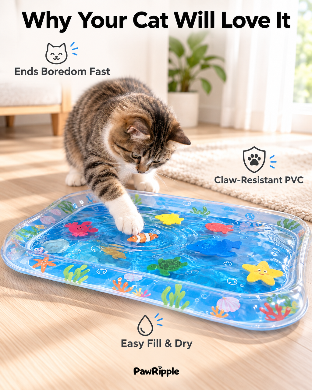 Claw-Resistant Water Mat